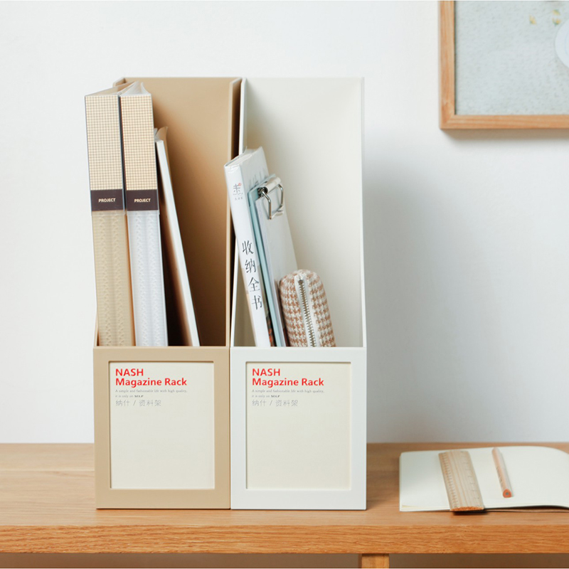 Times good products Simple single grid A4 desktop bookshelf Office documents Storage seat data collation frame plastic book stand