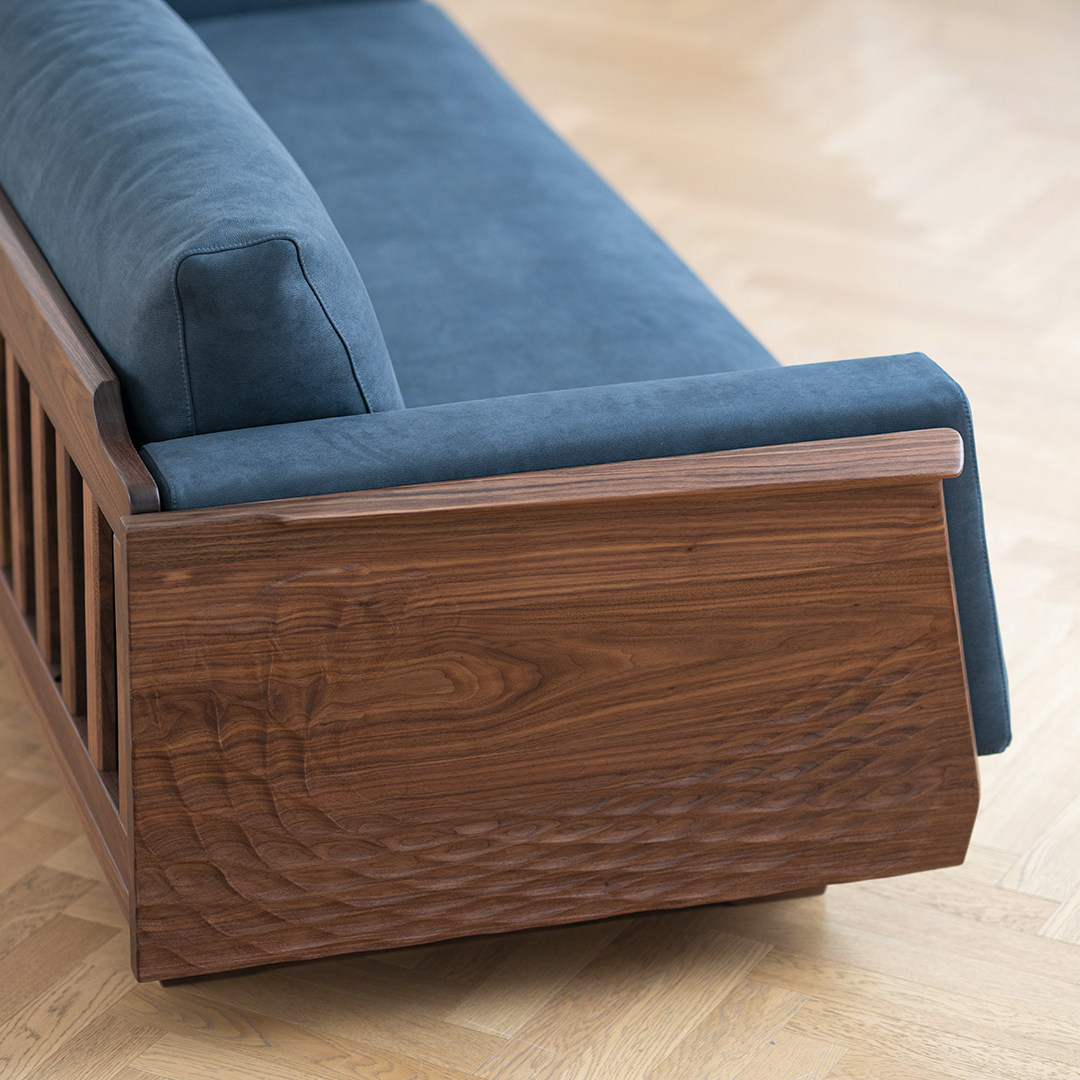 North American black walnut sofa technology cloth ash wood fabric modern Nordic Japanese living room combination furniture