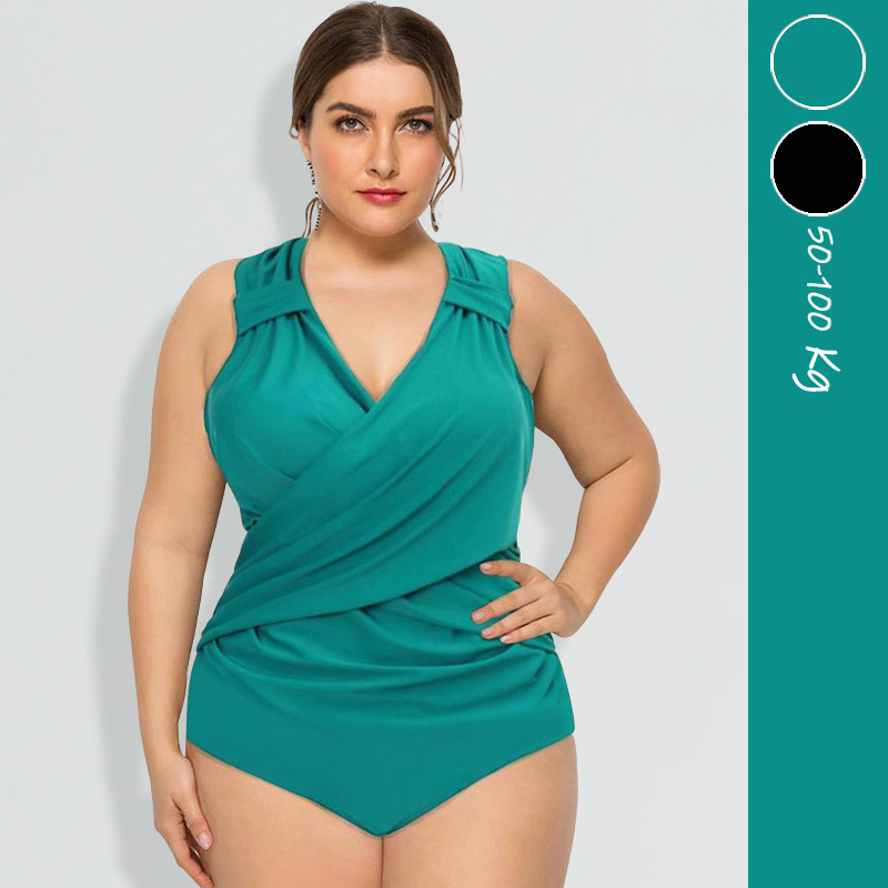 Plus Size Women's Swimsuit 100kg Large Size 2026 Tummy Control Slimming Extra Large One-Piece Swimsuit Loose Fit ins Underwire