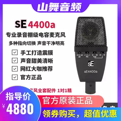 SE 4400a Large diaphragm multi-directional professional recording condenser microphone Chorus Web Live K song condenser microphone