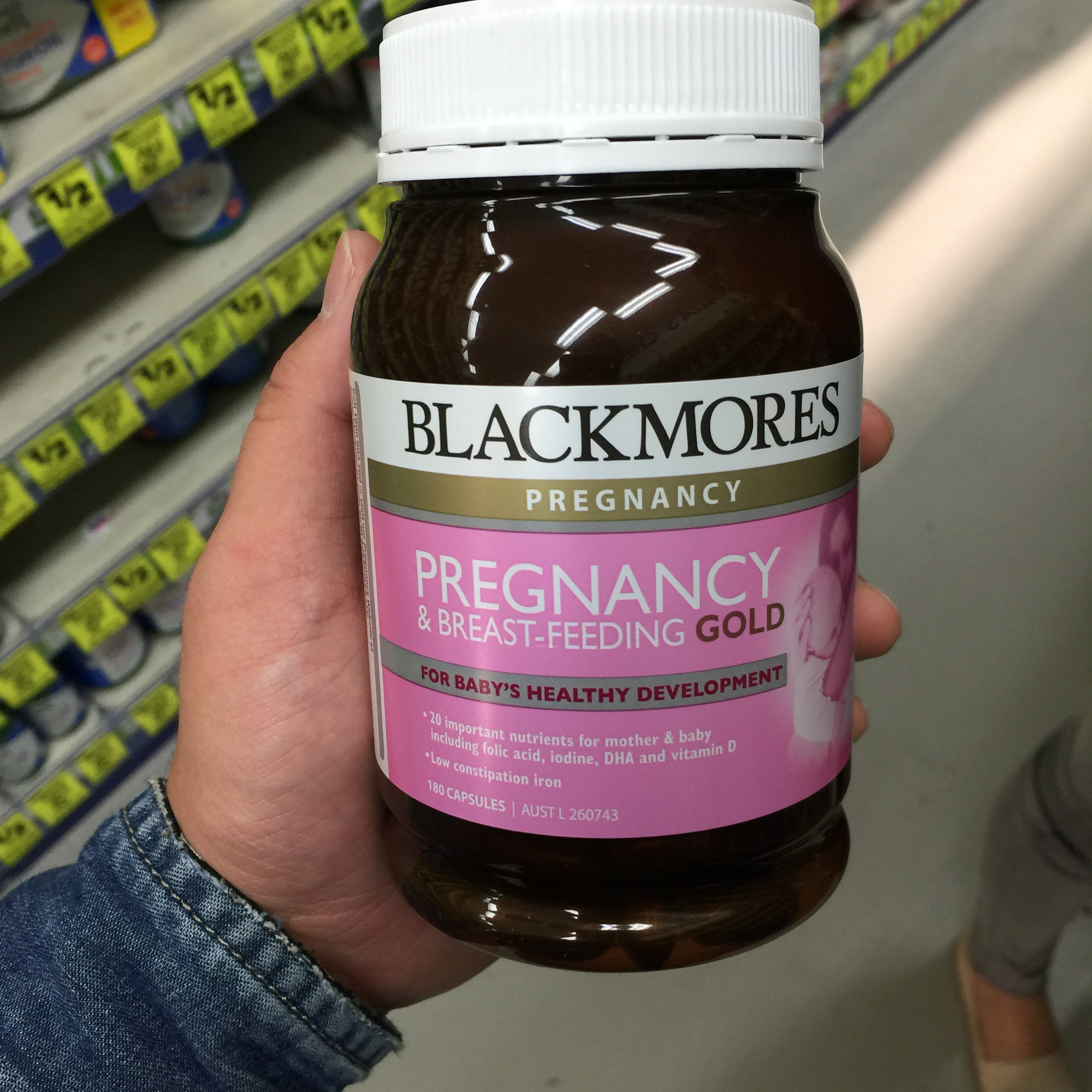澳洲代购  Blackmores Pregnancy Gold怀孕哺乳黄金素 180粒