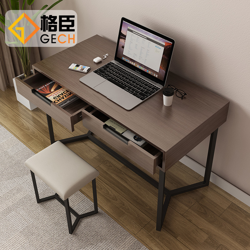 Simple modern computer desk desk and bookshelf integrated desk student home writing study desk desk dual-use