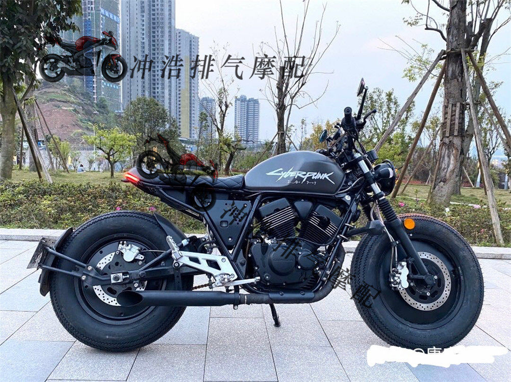 Cruise Locomotive Longgia V Cafe 250 Retrofit Retro Style Exhaust Pipe Horseshoe Sound With Silenced Stopper