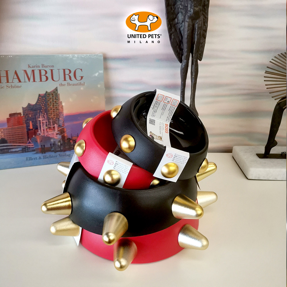 United Pets Italy Original Imported Anti-Fall High Temperature Resistant Microwave Pet Bowl Cute Anti Slip Food Basin