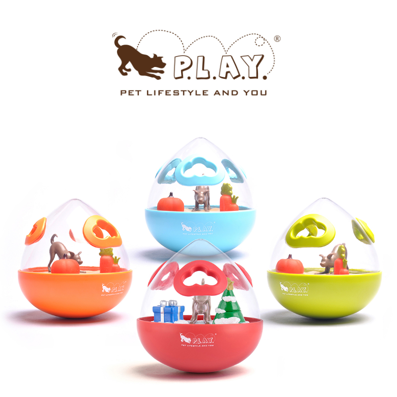 WOBBLE Ball U.S. import P L A Y dog tumbler leaking food ball educational toy to relieve boredom