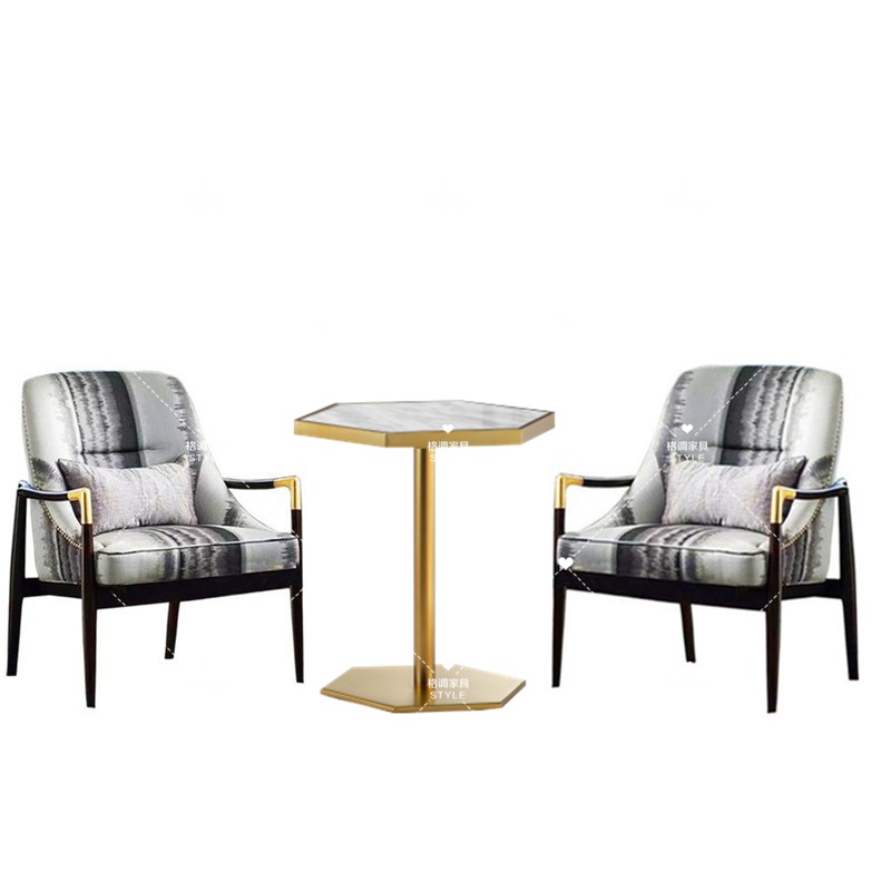 Solid Wood Sofa Chair Harbor Type Guest Chair Tiger Chair Casual Chair Sample Room Sample House Display Center Reception Negotiation Chair Sloth Chair