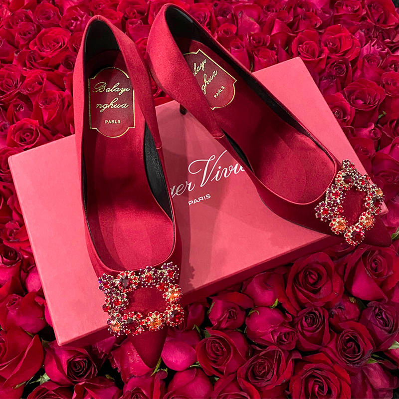 Bridal Shoes, Wedding Shoes for Women, Xiuhe Wedding Dress, Dual-Use, Rhinestone Square Buckle, Red High Heels, Stiletto Pointed Toe, 2026 New Model Bridal Shoes, Wedding Shoes for Women, Xiuhe Wedding Dress, Dual-Use, Rhinestone Square Buckle, Red High Heels, Stiletto Pointed Toe, 2026 New Model