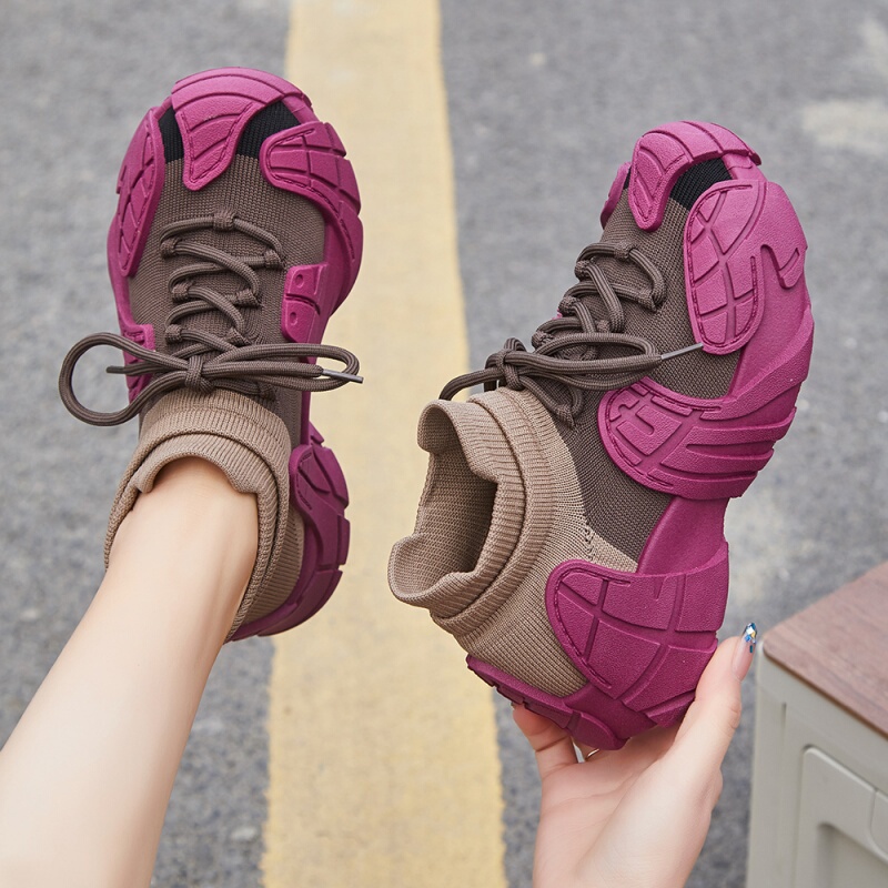 Cute and Quirky Socks and Shoes for Women, 2026 Spring/Summer New Style, Fly-Knit Mesh Breathable Sneakers, Thick-Soled Non-Slip Hiking Casual Shoes Cute and Quirky Socks and Shoes for Women, 2026 Spring/Summer New Style, Fly-Knit Mesh Breathable Sneakers, Thick-Soled Non-Slip Hiking Casual Shoes