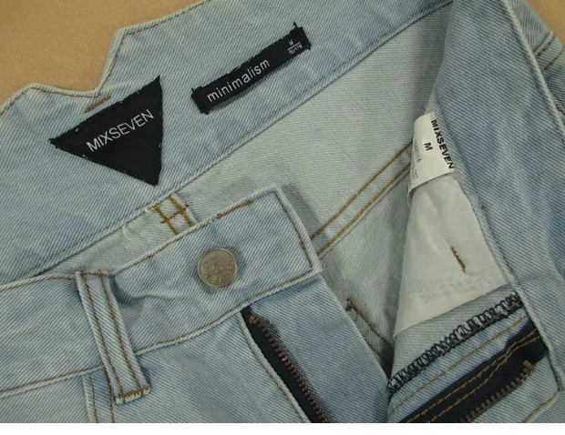 Quần jeans ống rộng 30 yard bf lỗ cũ cá tính thời trang cặp đôi mới mỏng thẳng * L49 / 81A-22