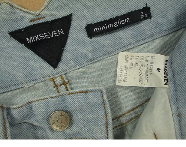 Quần jeans ống rộng 30 yard bf lỗ cũ cá tính thời trang cặp đôi mới mỏng thẳng * L49 / 81A-22