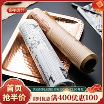 American vintage silicone oil paper baking household oil-proof paper mat high temperature kitchen fried wrapping paper cake oil-absorbing paper