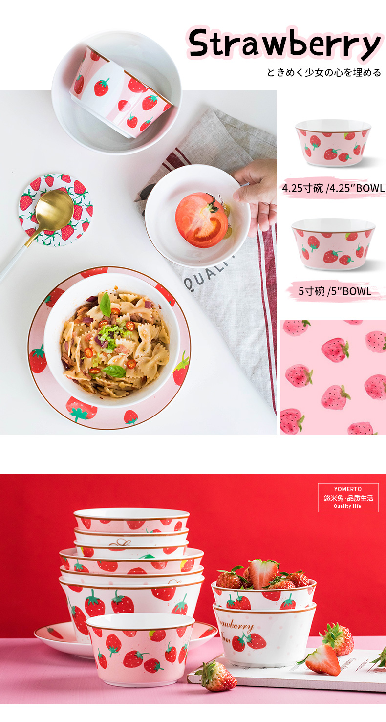Use of household web celebrity ins lovely creative children ceramic one girl food plate to use individual bowls