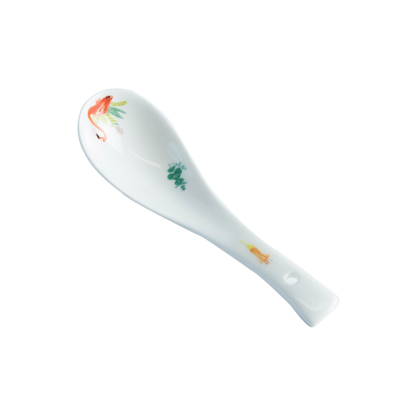 Yomerto small spoon, cartoon small ipads porcelain spoon run small ceramic spoon ladle TBSP of jingdezhen