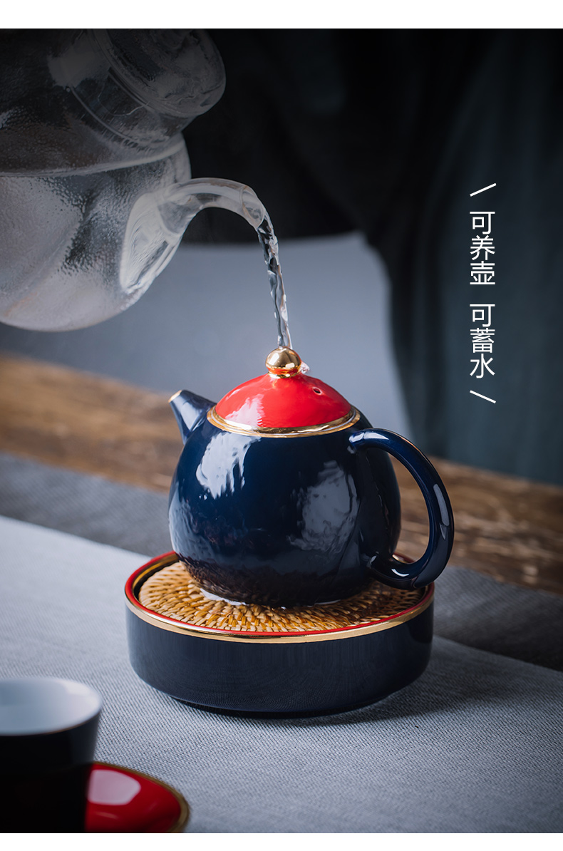 Creative regnant yipin pot pot bearing pot bearing ceramic contracted dry mercifully kung fu tea tea tray of pot dish