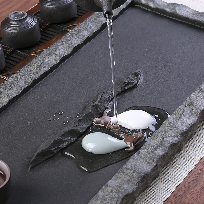 Small auspicious cattle spoil a pair of ceramic kung fu tea tea set furnishing articles play tea tea to tea pet miniature