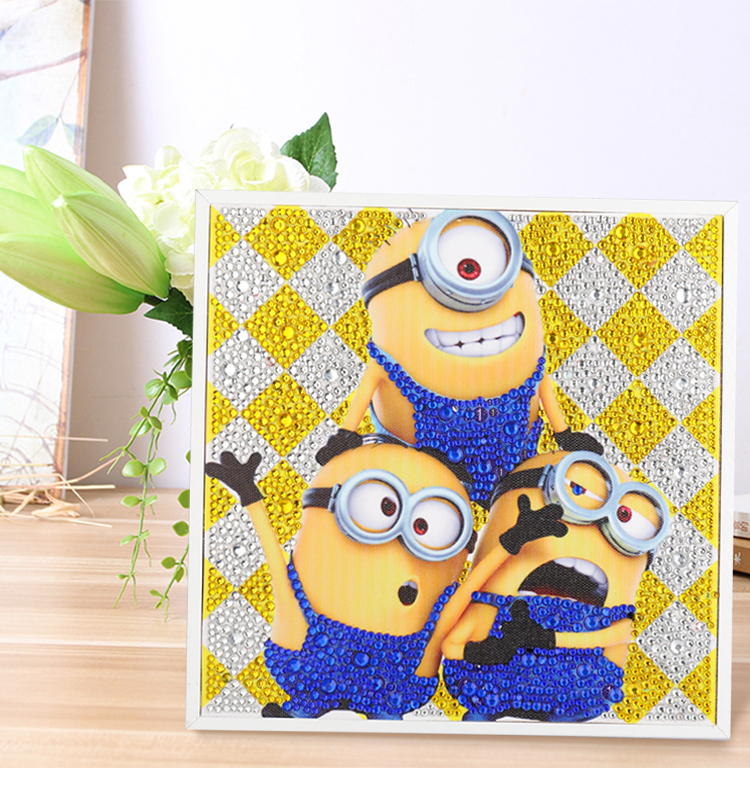 Trẻ em vẽ tranh kim cương tự làm kích thước tinh thể kim cương đầy đủ kim cương khung khoan khoan sơn sáng tạo điểm khoan tranh câu đố đồ chơi thủ công - Handmade / Creative DIY làm đồ dùng đồ chơi mầm non