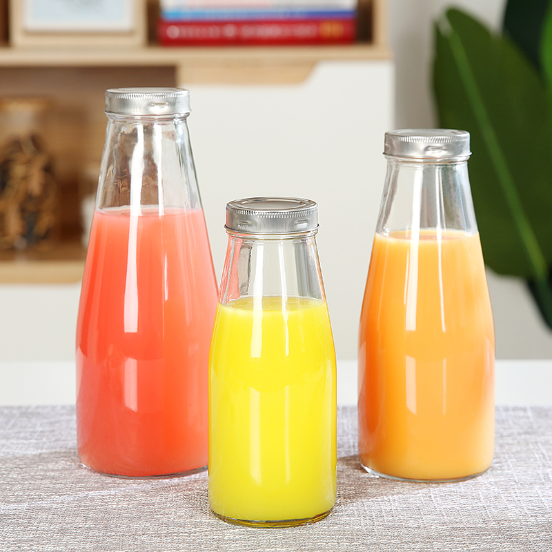 Bubble bottle empty bottle domestic wine jar glass empty bottle with lid premium wine milk beverage juice bottle