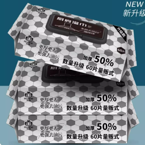 润荷厨房湿巾去油污家