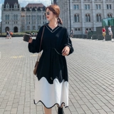 Ретро толстовка, корсет, осеннее платье, на шнурках, по фигуре, 20 года