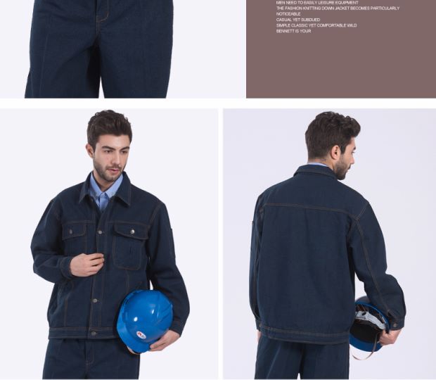 Mùa thu và mùa đông mới hàn áo dài tay phù hợp với nam cotton tự động sửa chữa quần áo denim vải dụng cụ cơ khí bộ đồ mặc nhà mùa hè