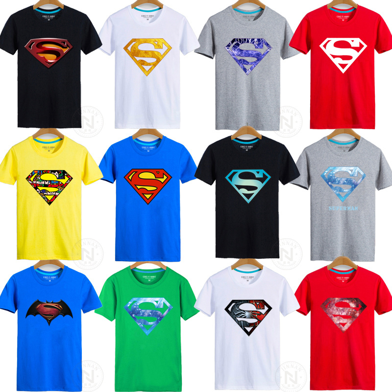 Flash Umbrella Captain America Iron Man Batman Superman Short-Sleeved T-Shirt for Boys and Girls, Extra Large Size 6XL
