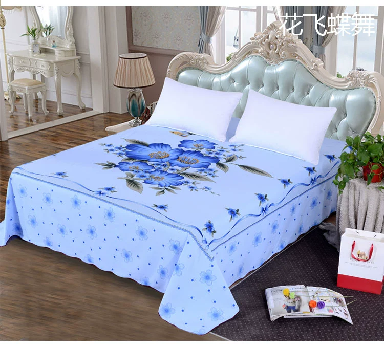 Tấm vải cotton cũ dày chà nhám bông quốc gia chăn cũ dày 1,5 / 1,8m in đôi giường đơn - Khăn trải giường chăn trải giường