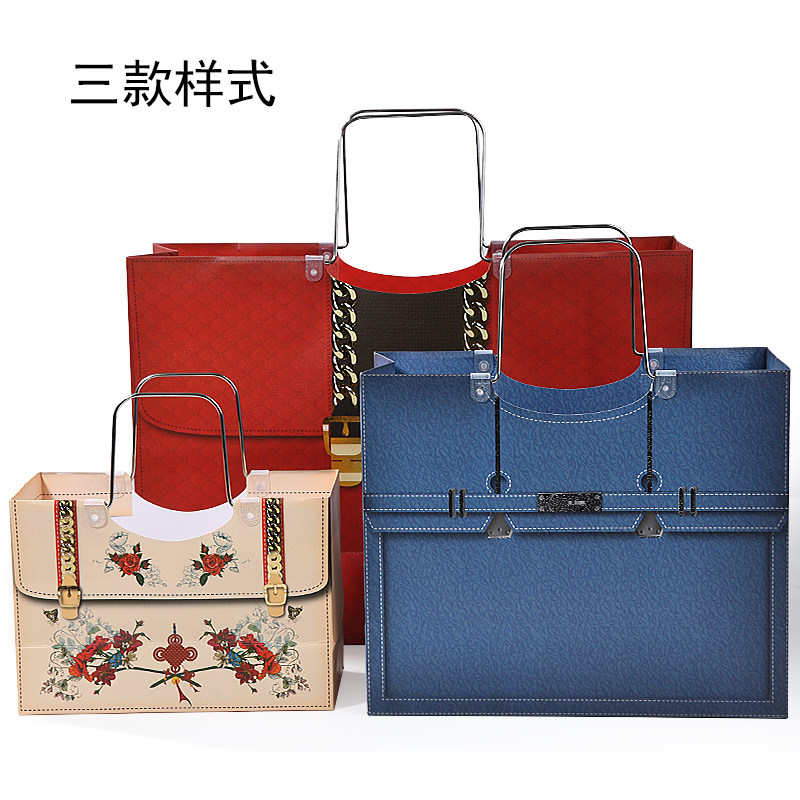 Paper bag tote bag ins simple and firm thickened high-end outing fashion shopping clothing store bag custom logo