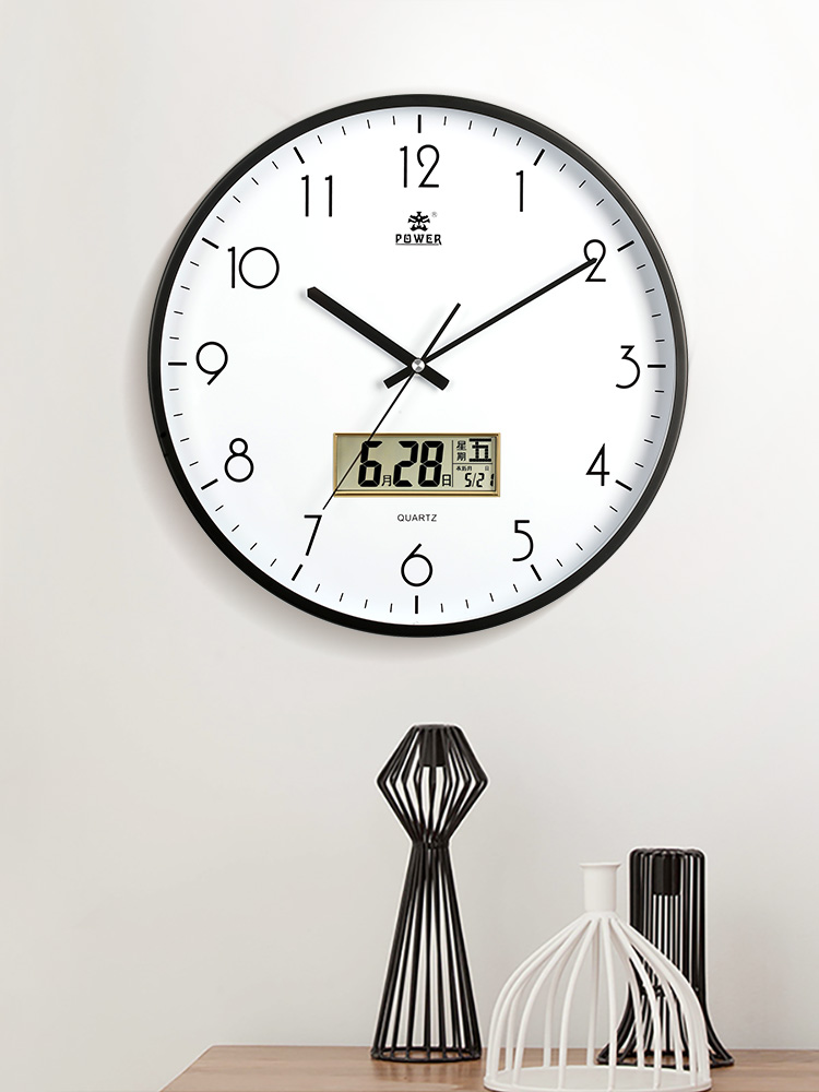 Overlord creative living room silent wall clock Marbled bronze metal Nordic wind clock household Quartz hanging watch