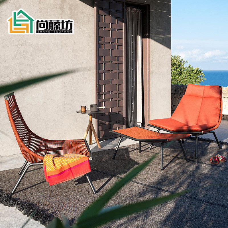 Nordic Outdoor Sofa Tea Several Pieces Outdoor Leisure Courtyard Greenhouse Lazy Rocking Chair Balcony Furniture