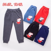 Phim hoạt hình dễ thương in quần trẻ em lông cừu ấm áp quần trẻ em mùa xuân và mùa thu mô hình lây lan quần áo trẻ em