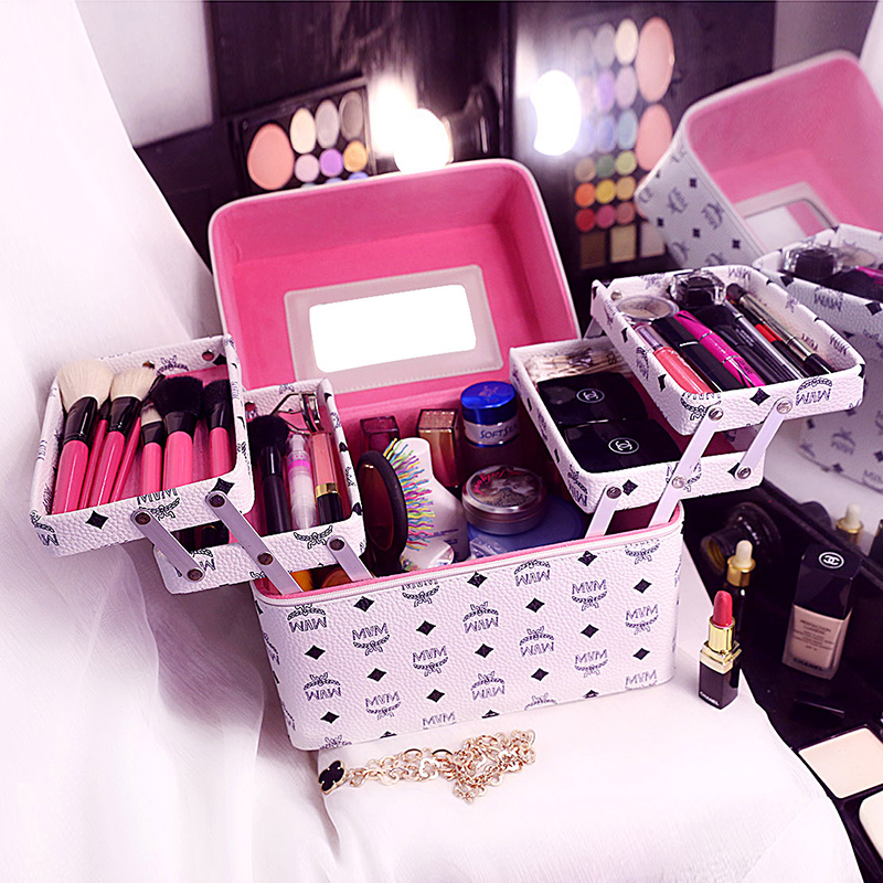 Multilayer Makeup Case Mega capacity goods containing box Hand male and female portable high level Sensation Cosmetics Kit large number