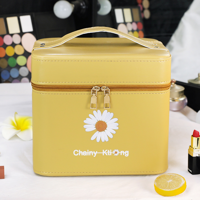 The same daisy makeup bag good-looking Han style 2022 new ultra-fire large capacity skin-care products containing box female portable