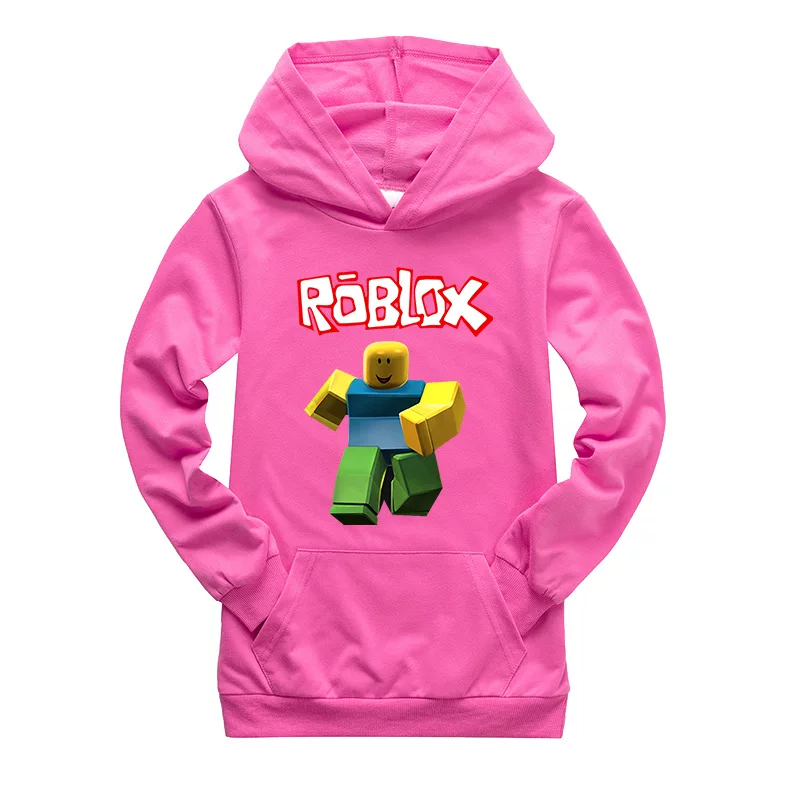 Roblox Roble Missing Virtual World Spring and Autumn Game Patterns Children Long -sleeved Hat Jirt Pocket sweater