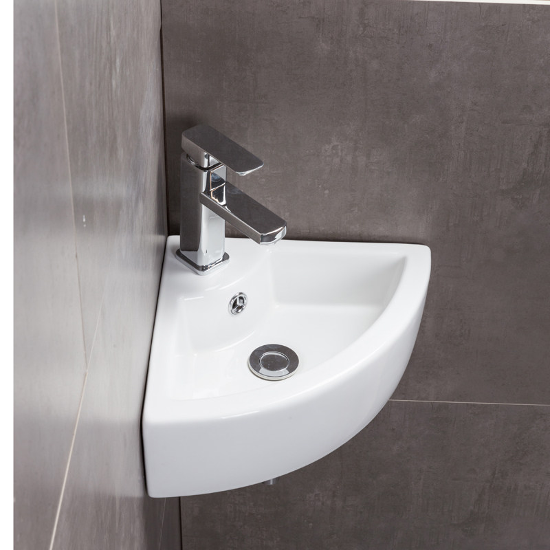 Triangle basin Corner basin Small size mini wall-mounted wash basin Wash basin Balcony corner basin Ceramic simple basin