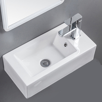 Small apartment washbasin Balcony Mini narrow long corner basin bathroom Ceramic small size sink Wall-mounted wall-mounted