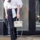 2020 mẫu vải mới mini bạch kim túi da đeo vai sứ giả túi nhỏ nữ túi đầu lớp da túi nhỏ - Túi xách nữ