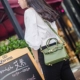 2020 mẫu vải mới mini bạch kim túi da đeo vai sứ giả túi nhỏ nữ túi đầu lớp da túi nhỏ - Túi xách nữ