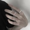Irregular texture versatile dark style ring buyer