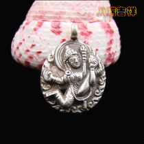 Nepal Handmade 925 Silver Airline Buddha Pendant Pendant Pendant Amulet