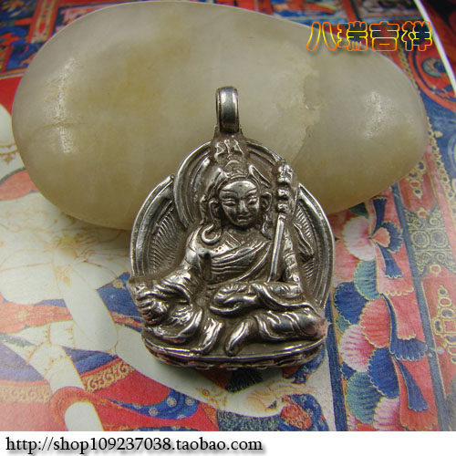 Nepal 925 sterling silver handmade sterling silver Padmasambhava Buddha statue pendant pendant amulet