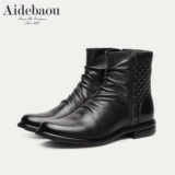 Martens, высокие сапоги для отдыха, туфли в английском стиле, из натуральной кожи, в британском стиле