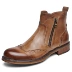 Giày tình yêu Fort Boots nam Martin Boots Giày nam cao gót nam Bullock khắc Giày nam Anh Booties nam Retro - Giày ống bốt nam cổ ngắn Giày ống