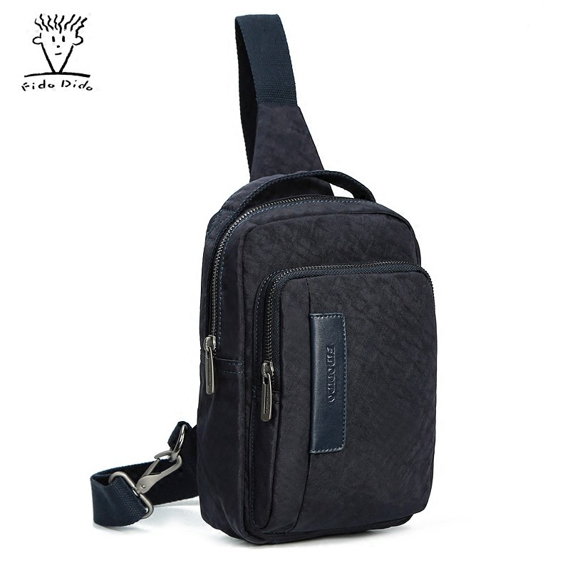 Fidudidu new men's chest bag shoulder bag Oxford cloth crossbody handbag large capacity simple sports bag