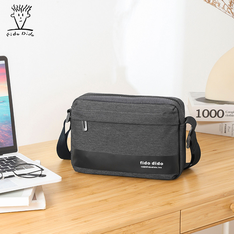 The Fidudy all the new men's small bags cross the youth diagonal satchel square waterproof oxford cloth casual single shoulder bag tide