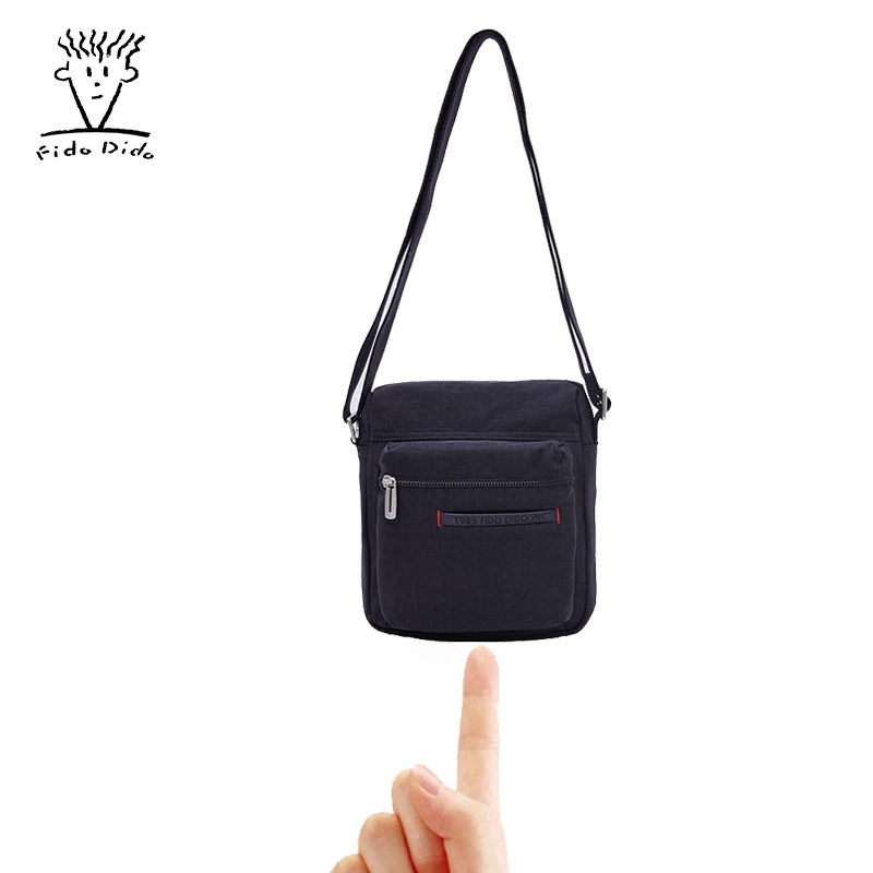 FIDODIDO men's bag fashion casual diagonal satchel Oxford cloth Mini single shoulder bag mobile phone bag Sport Little Shoulder Bag
