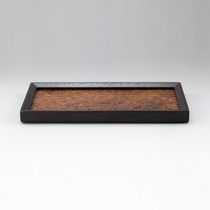 Lushuishanfang Taiwanese handmade bamboo tea ebony bamboo woven dry bubble tea tray small tea tray
