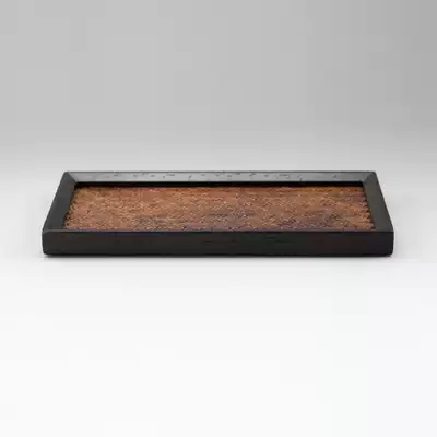 Lushuishanfang Taiwanese handmade bamboo tea ebony bamboo woven dry bubble tea tray small tea tray