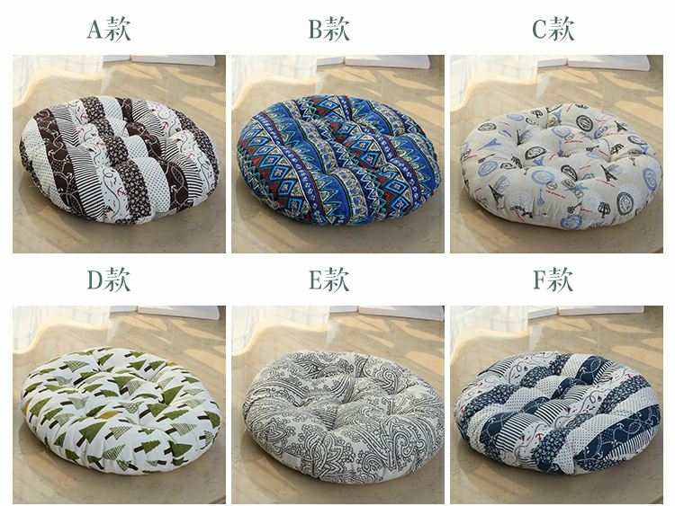 Cotton Nhật Bản và vải lanh đệm đệm dày tròn vịnh Bay đệm cửa sổ học sinh ghế xoay mây thoải mái dày - Ghế đệm / đệm Sofa ghế đệm ngồi bệt