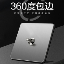 Belaunde type 86 antique stainless steel brushed lever switch retro socket metal panel old hotel B&B