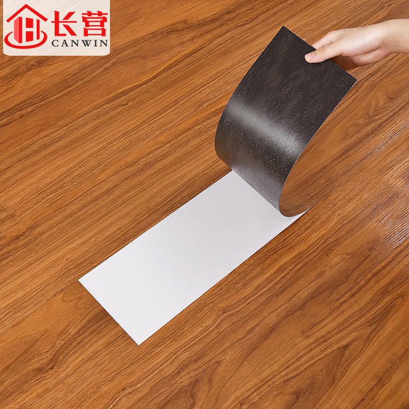 Waterproof moisture-proof wear-resistant thickened PVC floor leather Self-adhesive stone Plastic floor tiles Floor stickers Wood grain renovation retro